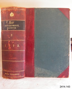 Book, The Victoria Government Gazette 1912 2 Vol 147