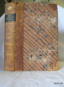 Book, The Victoria Government Gazette 1852 2 Vol 3
