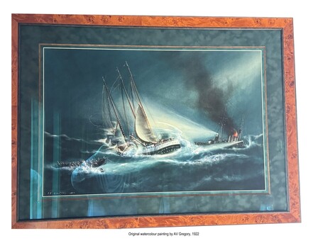 Framed photograph of the original painting by A.V. Gregory