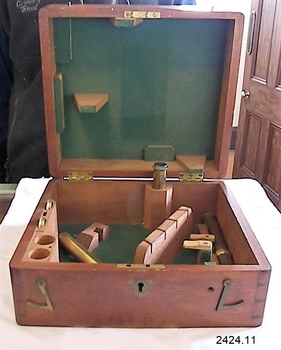 Case is fitted with protective lining and stops to protect the sextant and its parts