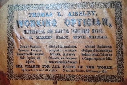 Thomas L. Ainsley was an optician and made a wide variety of instruments