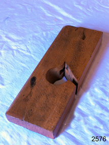 Wooden plane, varnished, no blade
