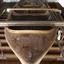 Wooden boat with suspended seats and positions for feet