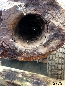 View through barrel showing light coming from the other end