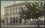 Hand coloured postcard, the Warrnambool Post Office , with horse, figure and scales
