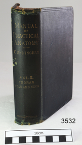 Book - Medical Textbook, Young J. Pentland, Manual of Practical Anatomy, Vol. 2, Thorax, Head and Neck, 1894