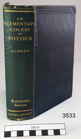 Book - Medical Textbook, Macmillan and Co. Limited, An Elementary Course of Physics, 1900