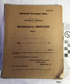 Book, Meteorological Observation Jan 1948