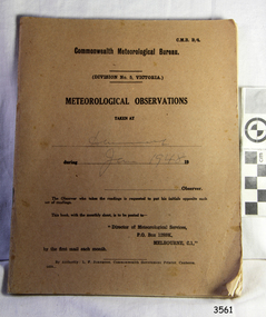 Book - Record Book, Meteorological Observations