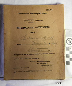 Book, Meteorological Observation  March 1949