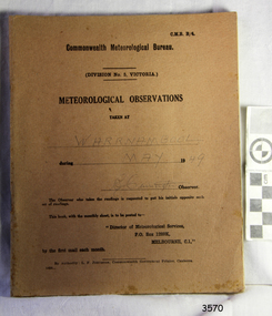 Book - Record Book, Meteorological Observations