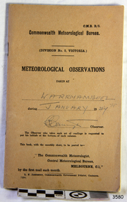 Book - Record Book, Meteorological Observations