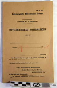 Book - Record Book, Meteorological Observations