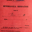 Book with red cardboard cover, black print and handwritten entries