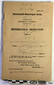 Book - Record Book, Meteorological Observations