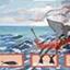 The whole of the the coloured tapestry depicting Warrnambool's history