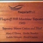 The engraved plaque recognises the crafts people who created the work.
