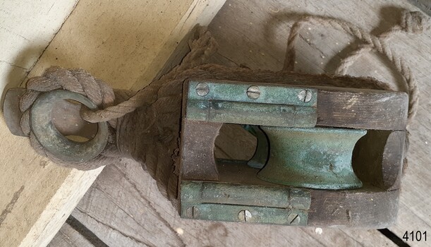 Workings of the block are visible through this profile
