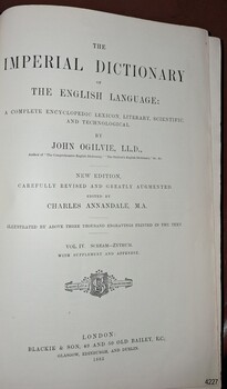 Cream paper with printed title and information