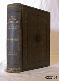 Brown covered book with gold embossed lettering