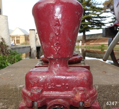 Details cast into the housing at the time of manufacture, visible to the user. The details help identify the model of pump.