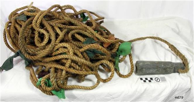 Lead line with markers on the rope