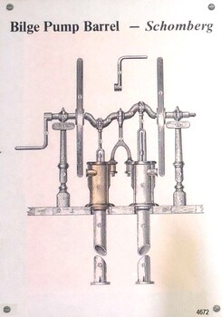 Diagram of a ship's bilge pump, highlighting where this section fits