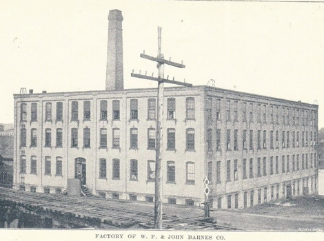 Image of the Barnes factory in 1891