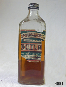Glue Bottle, Joseph Armstrong Angus & Co, 1920s -1950