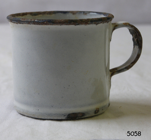 Domestic object - Small enamel coffee cup