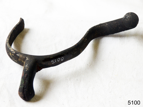portion of a metal horse rider's spur