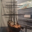 Anchor is hanging in front of the bow