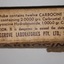 Container or vial that once contained  pills, and a label named Carbocine. Also an instuction leaflet.