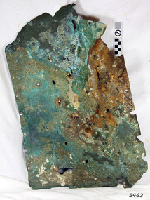 Munts sheathing with holes along the edge where it was once attached to a ship