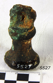 Weight is metal and shaped like a domed bell