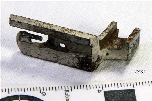 Metal foot has some discolouration