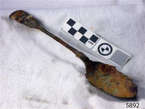 spoon shows damage from sea water exposure