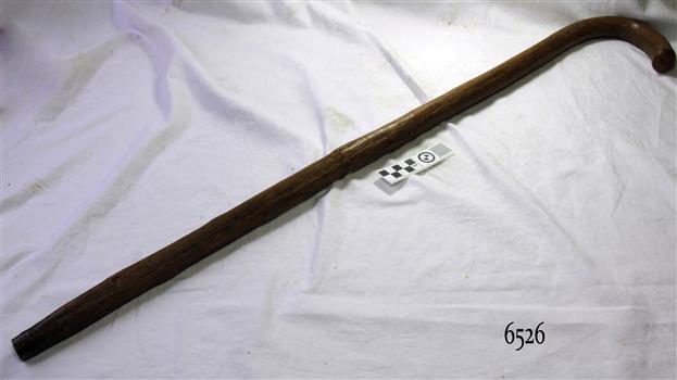 Ends of the walking stick are flat
