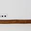 Wooden walking stick with hooked handle, surface has bumps of the branch.