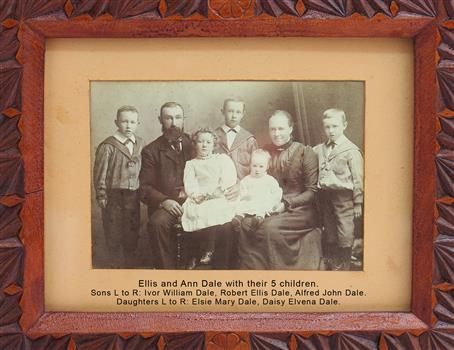 Family group with two adults and five children