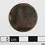 Copper coin's reverse with image of a female