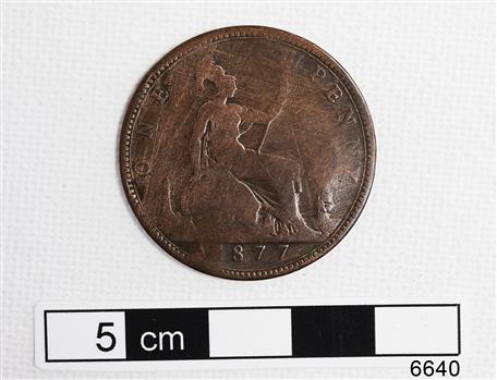 Copper con's reverse with female image