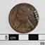 Copper coin's obverse with female portrait
