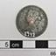 Coin has profile of female head