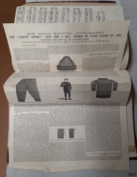 Supplement page attached to book, opened out for full page viewing