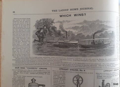 Printed and line illustrated article about model boats