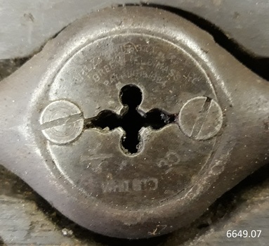 Inscriptions include maker's name and tool size
