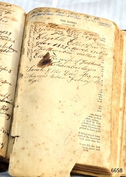 Loose page has hand written notes. It is inserted where there are other handwritten notes.