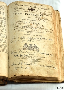 Handwritten notes are added to the printed page