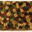 Hopsack wallet is embroidered with coloured raffia flowers
